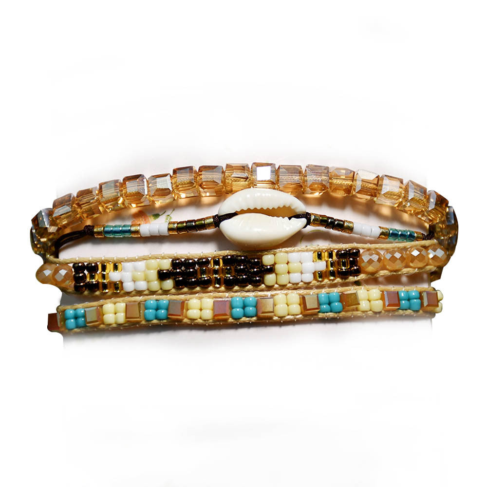 Wholesale Hand Woven Miyuki Rice Beads Multilayer Bracelet